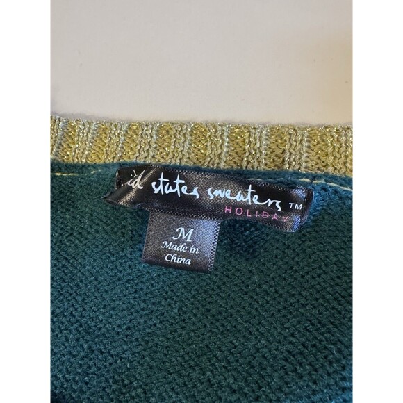 United States Sweater Women's Ugly Christmas Tree Green Holiday Size Medium - Picture 10 of 12